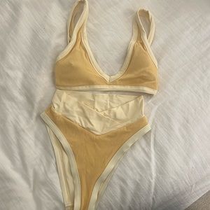 Yellow bikini swimsuit